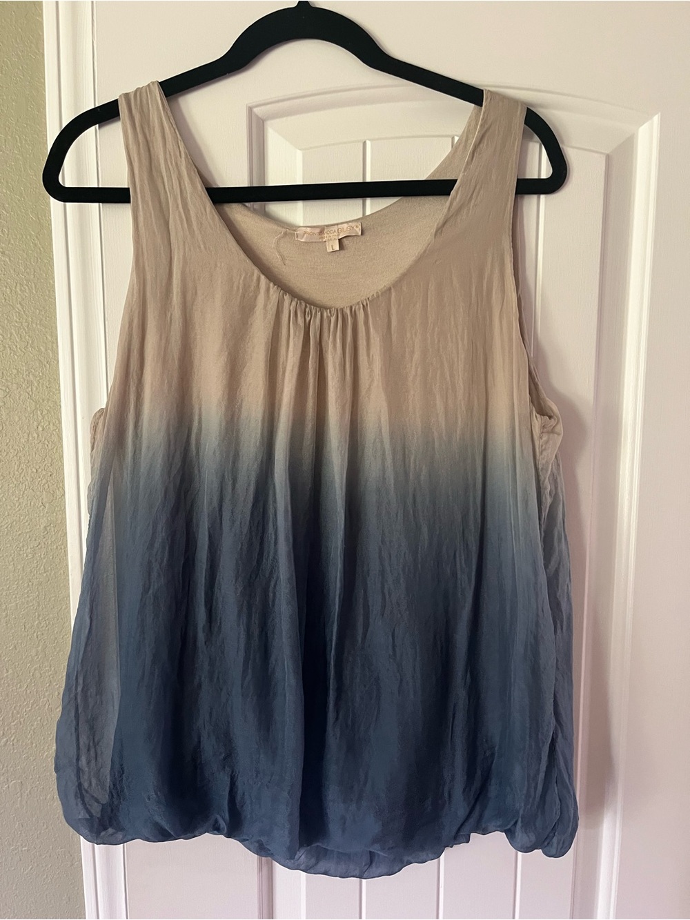 Prontomoda Giusy 100% Silk Tank Top Made in Italy - Size Large